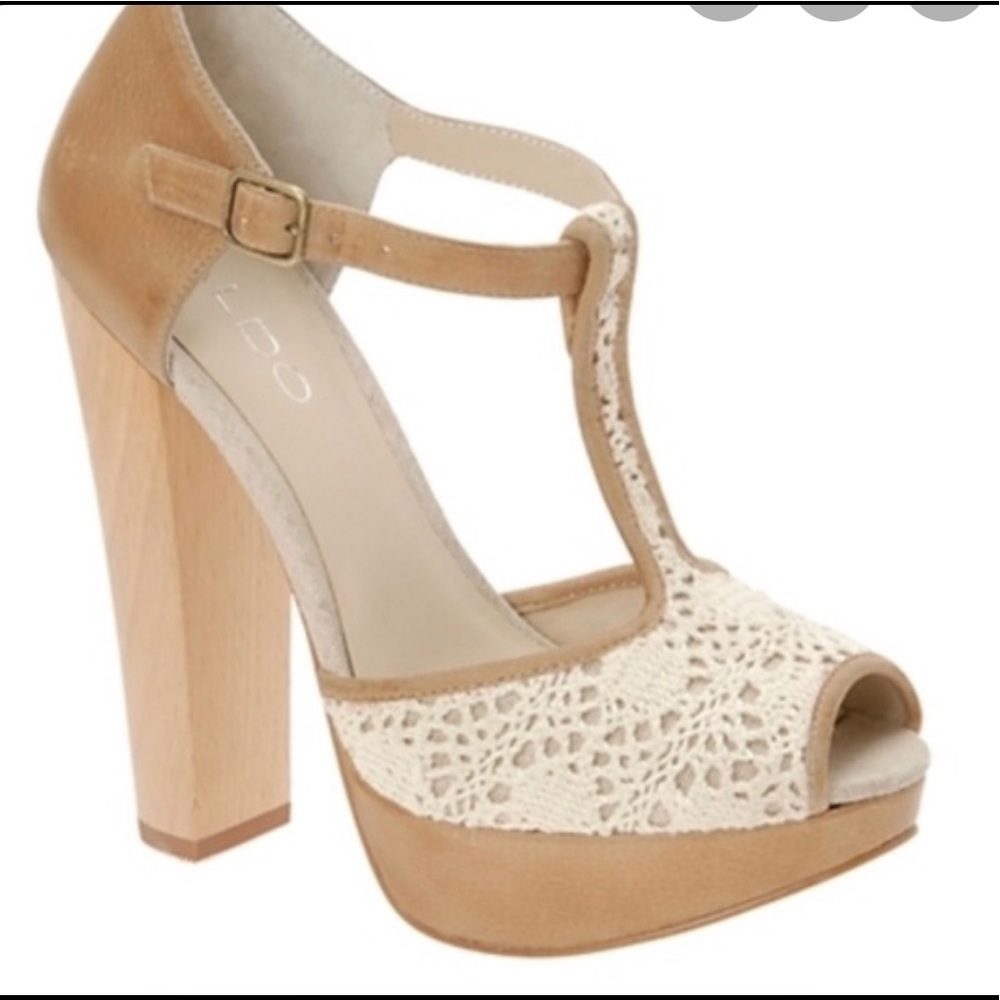 Peep toe heels